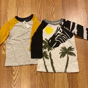 2 Old Navy 3/4 sleeve shirts (size 4T)